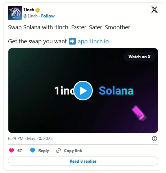 1inch + Solana