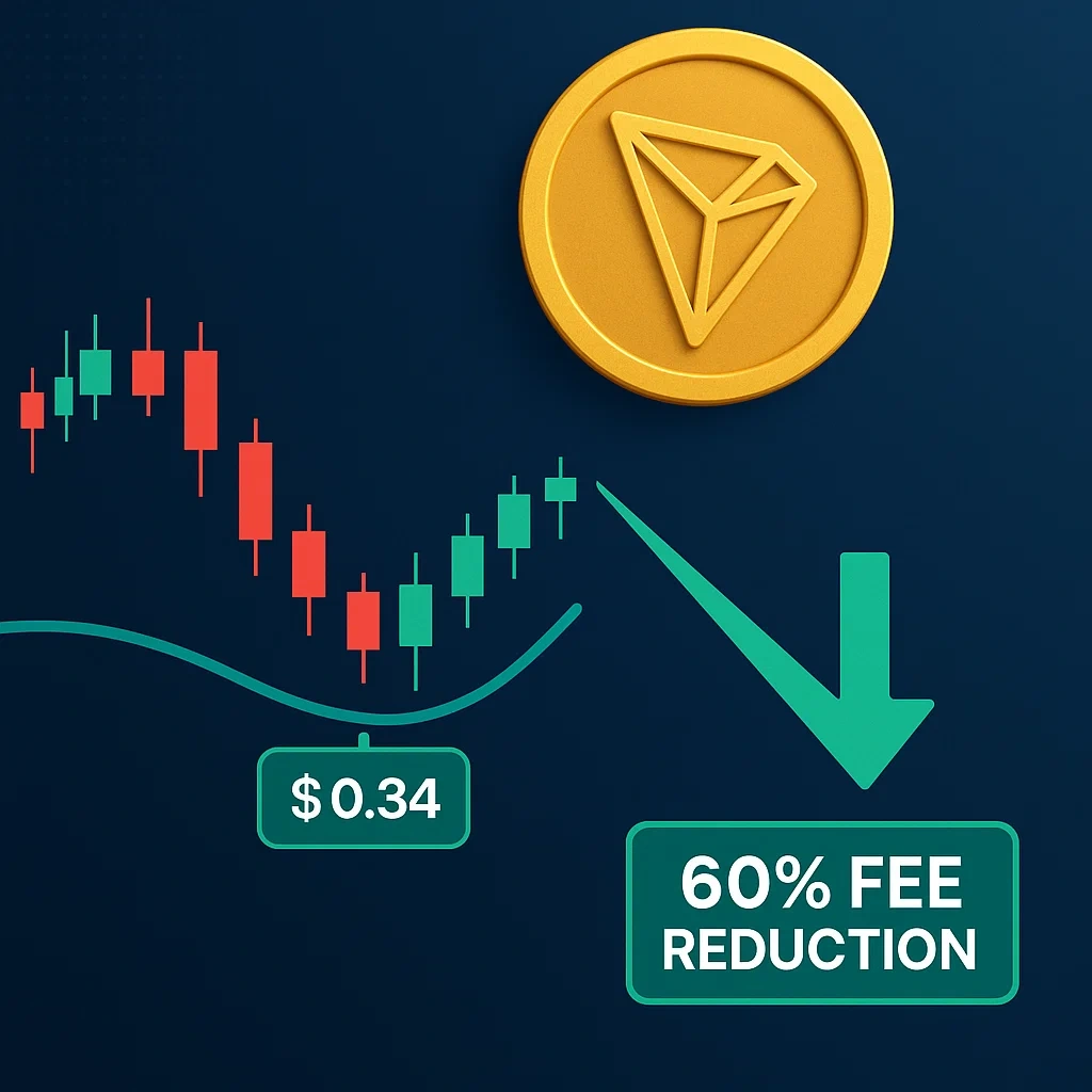 TRON Puts Support at $0.34 Following Community’s Approval of 60% Fee Cut