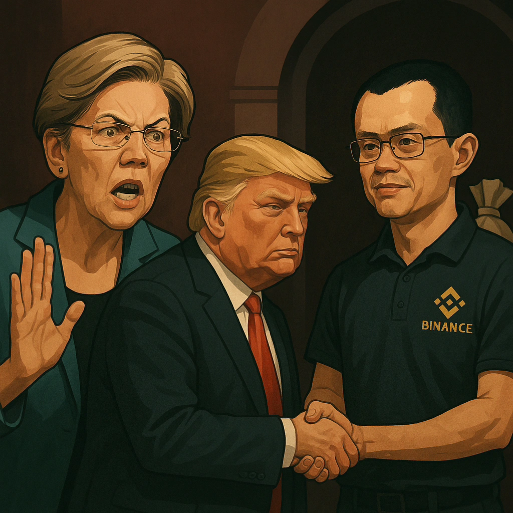 Senator Warren Condemns Trump’s Pardon of Binance Founder CZ, Calling It “Political Corruption”